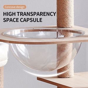 Holz-luxus großer katzenbaum-schloss mit plattform, sisal-kratzhaus und katzenklo aus haustier rabatt möbel katzenbaum - Product Image 4