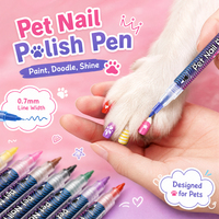 Marqueurs pour l'art des ongles des animaux de compagnie, 12 couleurs, stylo marqueur personnalisé, tube à pointe fine spécialisée, stylos pour l'art des ongles, stylo à peinture acrylique pour dessin au trait à la main