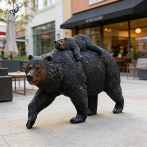 Estatuas de Animales de Tamaño Real, Accesorios de Decoración para Fiestas, Oso Negro Caminante, Realista, de Resina y Fibra de Vidrio, Estilo Caricatura - Product Image 3
