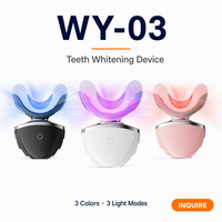 Zahnaufhellungs-Set Blaues LED-Licht Aufhellungsgerät Peroxidfreies PAP-Gel Kabelloses Laden IPX7 Wasserdicht Kabellos