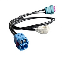 Harness Kabel Koaksial Terlindung Tahan Air H-MTD untuk Seri E6Z064-001, Casing Plastik Kepala Lurus Satu Ruangan