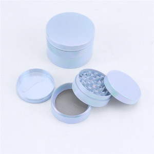 Wholesale Iridescent 4-Layer <b>Metal</b> Spice <b>Grinder</b> Custom Logo - Product Image 1