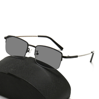 Lunettes de lecture progressives photochromiques fines, anti-lumière bleue, en titane à mémoire de forme, verres PC, adaptatives aux UV, multifocales