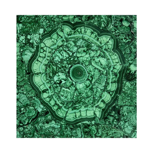 Dalles de pierre semi-précieuse en malachite naturelle de luxe, vert et doré - Product Image 6