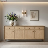 Buffet moderne en bois de noyer, grand meuble de rangement pour la cuisine