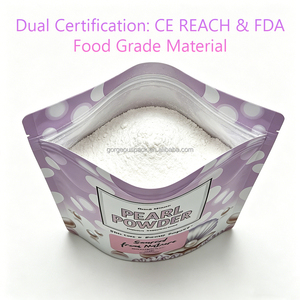Custom Private Label Printing Aluminum Foil Zipper Stand up Pouches Resealable Pearl Powder <b>Bags</b> for Powder - Product Image 5
