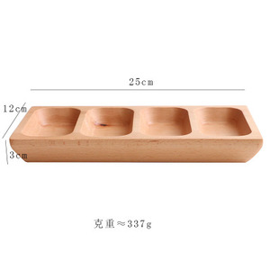 Piatti di Servizio in Legno Creativi Personalizzati, Forma Ovale, Vassoio Retrò per Frutta Secca e Tè, Piatto per Condimenti in Legno - Product Image 4