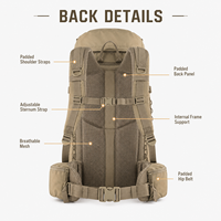 Nouveautés : Sac à dos tactique de randonnée 28L à chargement par le haut, personnalisable avec logo, réglable