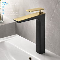 Grifo monomando moderno de latón para lavabo, con válvula cerámica, de bajo consumo, montado en encimera, mezclador de alta gama para lavabo de lujo