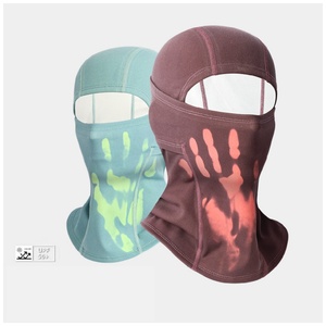 <span class=keywords><strong>Masque</strong></span> facial de cyclisme d'hiver respirant, thermosensible, à changement de couleur, doublé polaire, épaissi, coupe-vent et résistant au froid (Balaclava) - Product Image 1