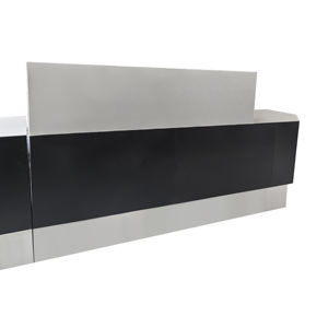 Mostrador de Recepción Elegante de Acero Inoxidable, Resistente, Personalizable, con Iluminación LED Desmontable, Impermeable y Ecológico para Cafeterías, Hoteles y Salones de Belleza - Product Image 3