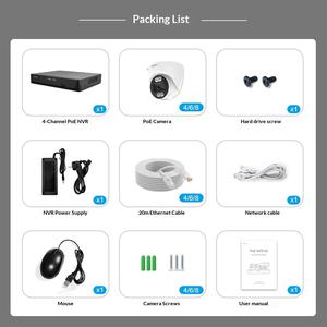 Système de caméra NVR 5MP HD Caméra extérieure Ensemble de surveillance 4 voies <span class=keywords><strong>Enregistreur</strong></span> de disque dur NVR-POE Étanche IP66 <span class=keywords><strong>Zoom</strong></span> électronique - Product Image 5