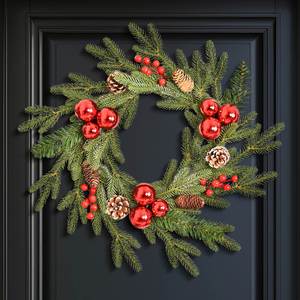 Nueva Guirnalda de Navidad y Acción de Gracias de Alta Calidad con Bayas Rojas Artificiales, Agujas de Pino y Bolas Electrochapadas para Fiestas - Product Image 4