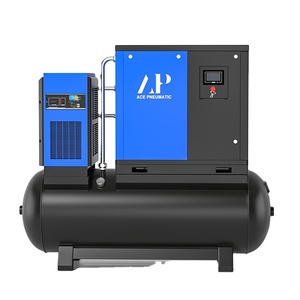 เครื่องอัดอากาศแบบสกรูโรตารี่อุตสาหกรรมขนาดใหญ่ 7.5kw 11kw 15kw 20 บาร์ 4 in 1 สำหรับตัดด้วยเลเซอร์ ความจุถัง 500 ลิตร - Product Image 1