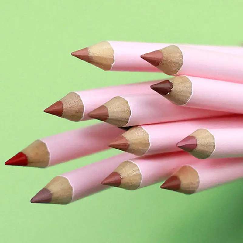 Miglior prezzo Private Label Low MOQ Pink 18 colori matita per labbra cremosa opaca impermeabile a lunga durata