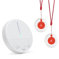 Sistema Inalámbrico de Llamada para Enfermeras - Receptor LED Portátil con Luz Intermitente, Botón de Llamada de Emergencia para Personas Mayores, para el Hogar, Clínica y Hospital