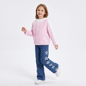 Conjuntos de <span class=keywords><strong>Ropa</strong></span> de Dos Piezas para Niñas, Bebés, Niñas Pequeñas y Adolescentes de 5 a 10 Años, Poliéster/Algodón, Antiencogimiento, Diseño Personalizable, Venta al Por Mayor - Product Image 1