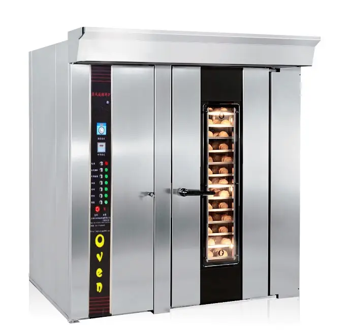 Commercial Electrical / Gas Rotary Rack 32 Tray Stove Cook Ware Range Baking 16 Trays Electric Oven For Bread Bakery