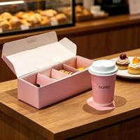 Juego de Cajas de Embalaje para Panadería con Logotipo Personalizado, Caja de Papel con Cajón para Regalo, Caja para Galletas y Donuts, Embalaje de Alimentos Portátil, Reciclable y Desechable