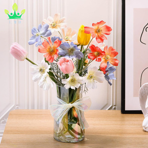 Tulipes <span class=keywords><strong>artificielles</strong></span> Cosmos en soie, 8 pièces, <span class=keywords><strong>fleurs</strong></span> sauvages, longue tige, <span class=keywords><strong>bouquet</strong></span> de printemps coloré pour la décoration de table de jardin de mariage floral - Product Image 5