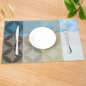 KHÁCH SẠN Thực Phẩm Phương Tây Dấu Vị Trí Thực Tế Teslin Pvc Giáng Sinh Đồng Xu Hoa Jacquard Không Trượt Coaster Có Thể Giặt Được - Product Image 3
