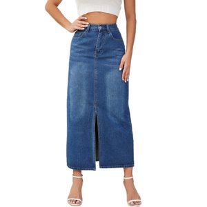 Falda Vaquera Retro Casual de Cintura Alta para Mujer, Nueva Moda Otoño 2025, Venta al Por Mayor de Boutique - Product Image 1