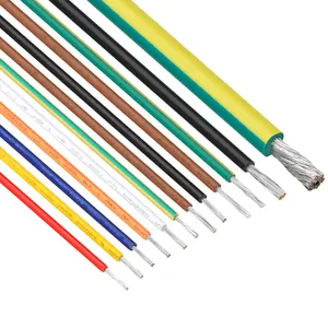 Fio de silicone flexível xlpe, cabo condutor de cobre elétrico isolado bainha cabo thw 10 12 14 awg fio galvanizado