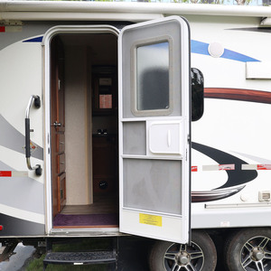 Puerta Corredera para RV de Material PP, Riel de 12 Pulgadas de Ancho con Panel de Tope Deslizante para Remolque de RV, Autocaravana, Color Blanco - Product Image 3