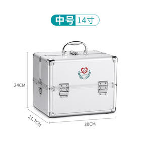 Caja de Medicina de doble apertura con cerradura de gran tamaño, caja de medicina multicapa familiar de gran capacidad al por mayor - Product Image 5