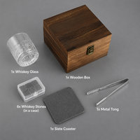 Pierre à whisky en granit personnalisée Shunstone, cube de glace et verre à whisky, cadeaux promotionnels d'entreprise, cadeaux d'anniversaire