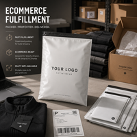 Sobres de Poliéster Impresos Personalizados en Negro Mate de Lujo, Bolsas de Embalaje Premium para Ropa de Boutique, para Envíos de Marcas de Moda en Comercio Electrónico