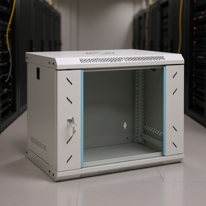 Gabinete de red de 19 pulgadas para montaje en pared 9U, 20.9x15.7x17.7 pulgadas, gris, IP20, para almacenamiento de servidores. - Product Image 2