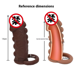 ชุดดิลโด้ซิลิโคนนิ่มสองชั้นสำหรับผู้ชายผู้หญิงของเล่นทางเพศสำหรับผู้ใหญ่องคชาติกันน้ำได้สมจริง - Product Image 6