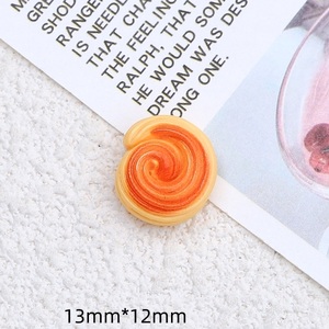 Mini pain nourriture jouets bricolage crème colle pinces à <span class=keywords><strong>cheveux</strong></span> trou chaussures boucles décoratif résine accessoires Nail Art breloque autocollant - Product Image 6