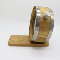 Mini baril de stockage de vin en bois de chêne personnalisé avec couvercle, écologique et réutilisable pour les spiritueux, la bière, le whisky