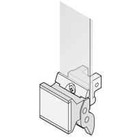 Poignée d'extraction ZSTC C-BOX, forme trapézoïdale, type 2, RAL7035, sans goupille d'alignement 20817-858