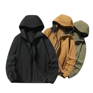 Veste à capuche Softshell imperméable pour homme Veste à capuche en polaire à membrane 3 couches Coupe-vent pour homme jeune - Product Image 1