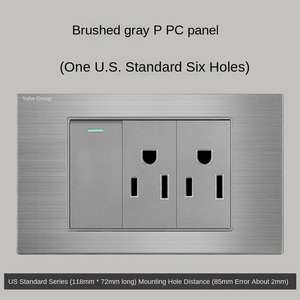 Prise murale américaine standard 118 avec prise USB et prise secteur multifonction type C pour usage domestique - Product Image 3