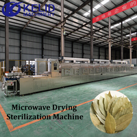 Machine de séchage industrielle à micro-ondes PLC CE entièrement automatique pour herbes séchées, feuilles de laurier et feuilles de baie en continu