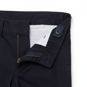 Uniformes scolaires pantalons chino droits extensibles bleus pour garçons - Product Image 1
