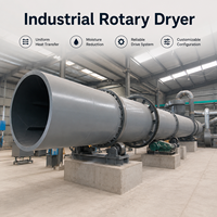 Sécheur rotatif d'engrais écoénergétique, rotation stable du tambour, transfert de chaleur uniforme, capacité de 1 à 50 t/h, acier au carbone/acier inoxydable 304