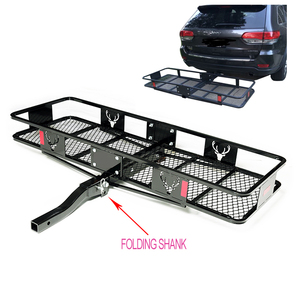 Nouveau panier de toit pliable <span class=keywords><strong>en</strong></span> acier au carbone chromé noir pour remorque, avec capacité de 500 lb, pour pièces et accessoires de remorque - Product Image 4