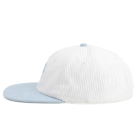 Casquette de baseball en velours côtelé bicolore personnalisée, à visière plate, avec logo brodé, casquette de baseball à 6 panneaux, streetwear, casquette de surf