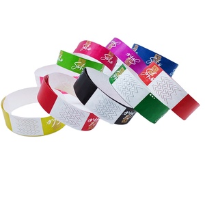 Bracelets en papier personnalisés avec logo gravé au laser, imperméables et résistants aux déchirures, vente en gros, bracelets VIP pour parcs aquatiques, pour billets d'événements - Product Image 1