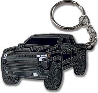 Porte-clés de voiture personnalisé en alliage de zinc durable, modèle 3D en métal Jeep Grand Cherokee tout-terrain, accessoires automobiles, cadeau souvenir pour