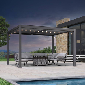 <span class=keywords><strong>Pergola</strong></span> Bioclimatique Automatique de Jardin Extérieur <span class=keywords><strong>2x3</strong></span> Motorisée Pliante Électrique Toit à Lamelles Entièrement Rétractable - Product Image 1