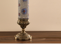 Lampe de bureau décorative pour chambre à coucher, salon, lampe de Table turque, mosaïque en verre, Style Tiffany marocain