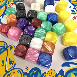 All'ingrosso colori personalizzati 16mm in plastica acrilica pietra D6 dadi gioco 2-colore 6 lati perla D6 cubo - Product Image 6