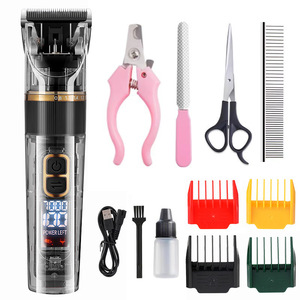 Cortadora eléctrica recargable por USB para mascotas, cortadora <span class=keywords><strong>de</strong></span> patas para perros y gatos con LCD transparente, cortadora <span class=keywords><strong>de</strong></span> <span class=keywords><strong>pelo</strong></span> eléctrica para el hogar - Product Image 6