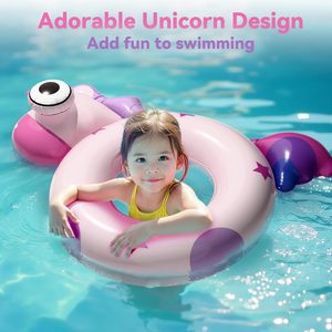Flotador Inflable de PVC con Forma de Unicornio para Niños, Anillo de Natación - MAKE WAVES - Product Image 4